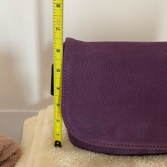 Coach 4946 Sonoma Small Flap Nubuc Grape Purple Vintage Leather - Picture 9 of 16